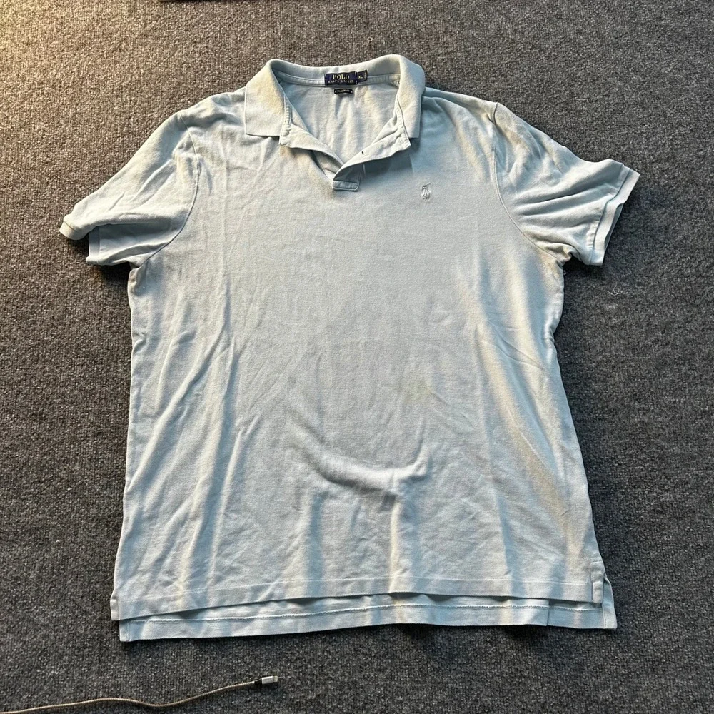 Polo Ralph Lauren Polo Mens Size XL Light Blue Classic Fit Piqué Short Sleeve